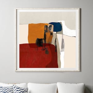Large abstract painting, Large printable abstract wall art, Square abstract wall decor, Modern wall art, Instant download, 30x40, 24x36