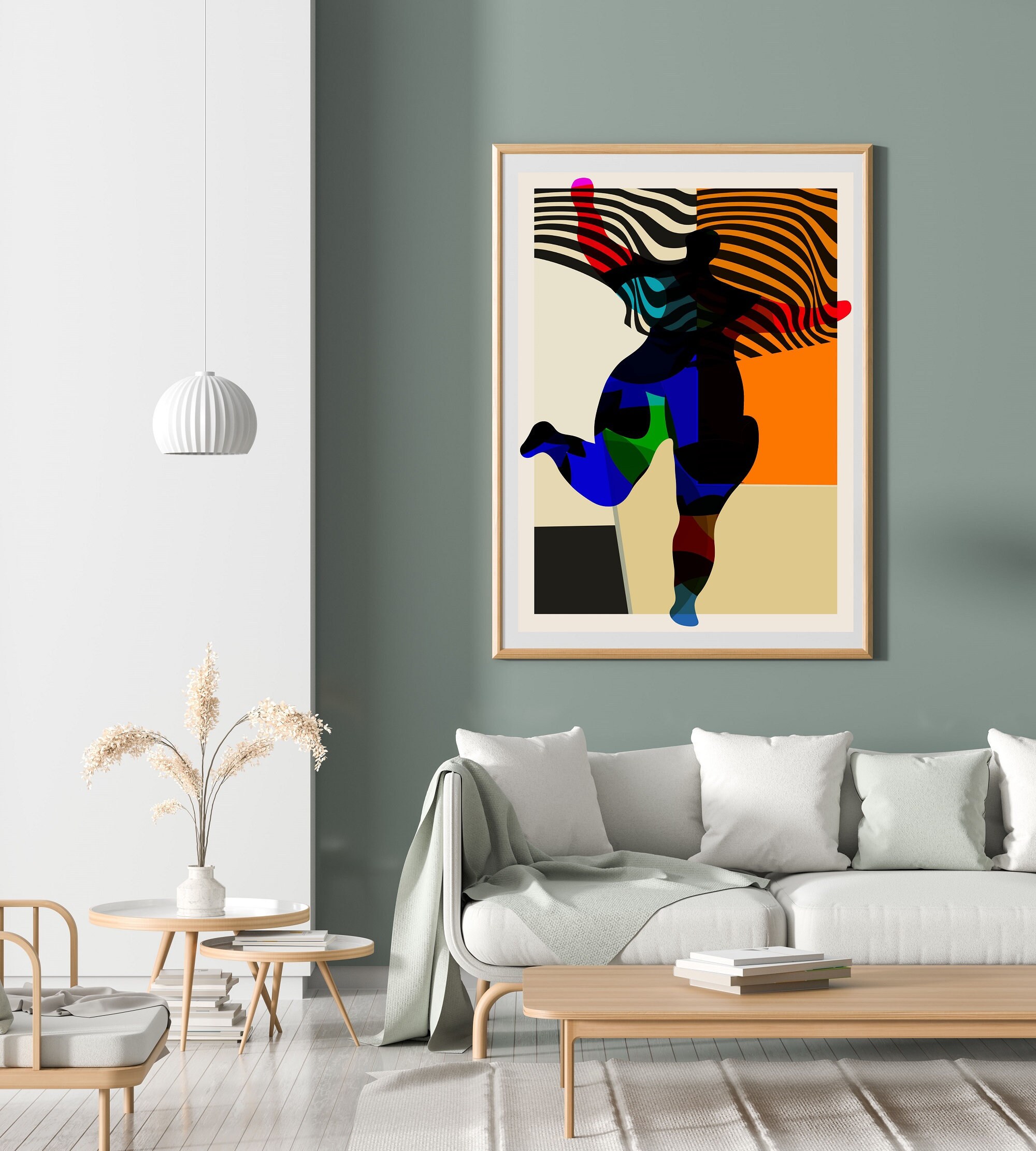 Modern Mid Century Pop Art Print Inspired by a Niki De Saint Etsy