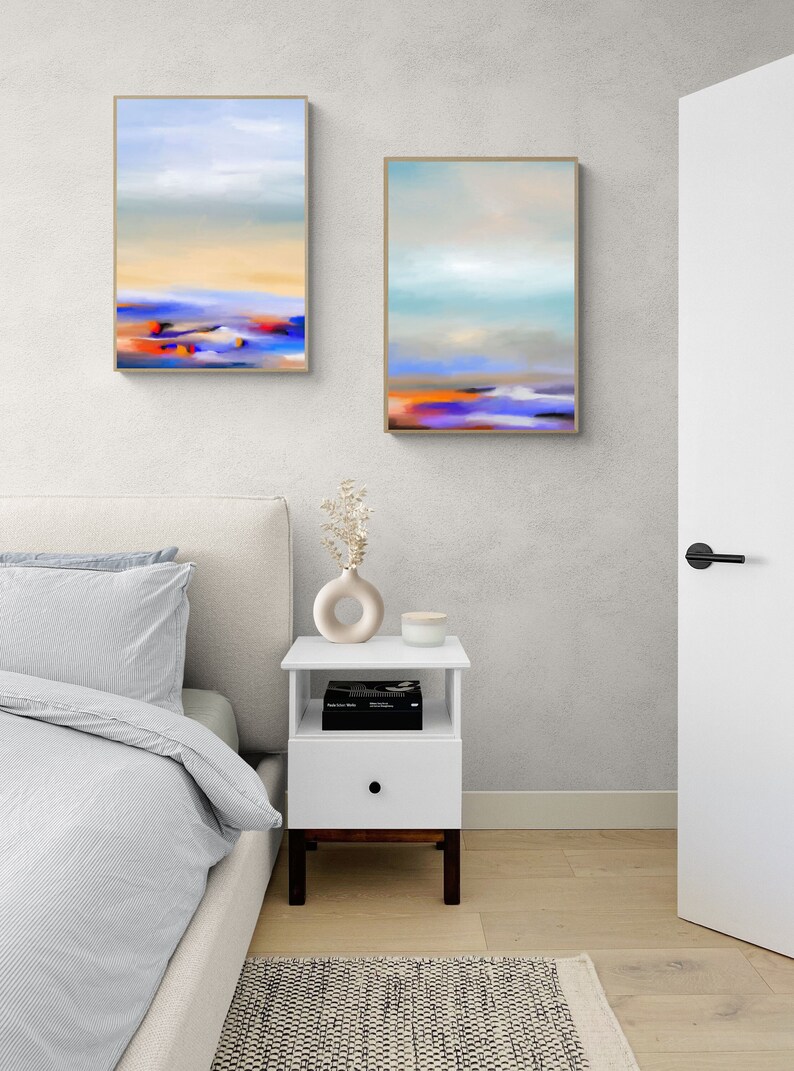 Abstract Landscape Art Print Set: Colorful Wall Decor (digital Download ...