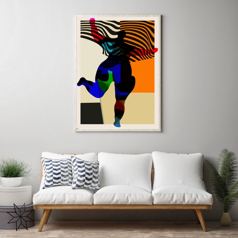 Modern Mid Century Pop Art Print Inspired by a Niki De Saint Etsy