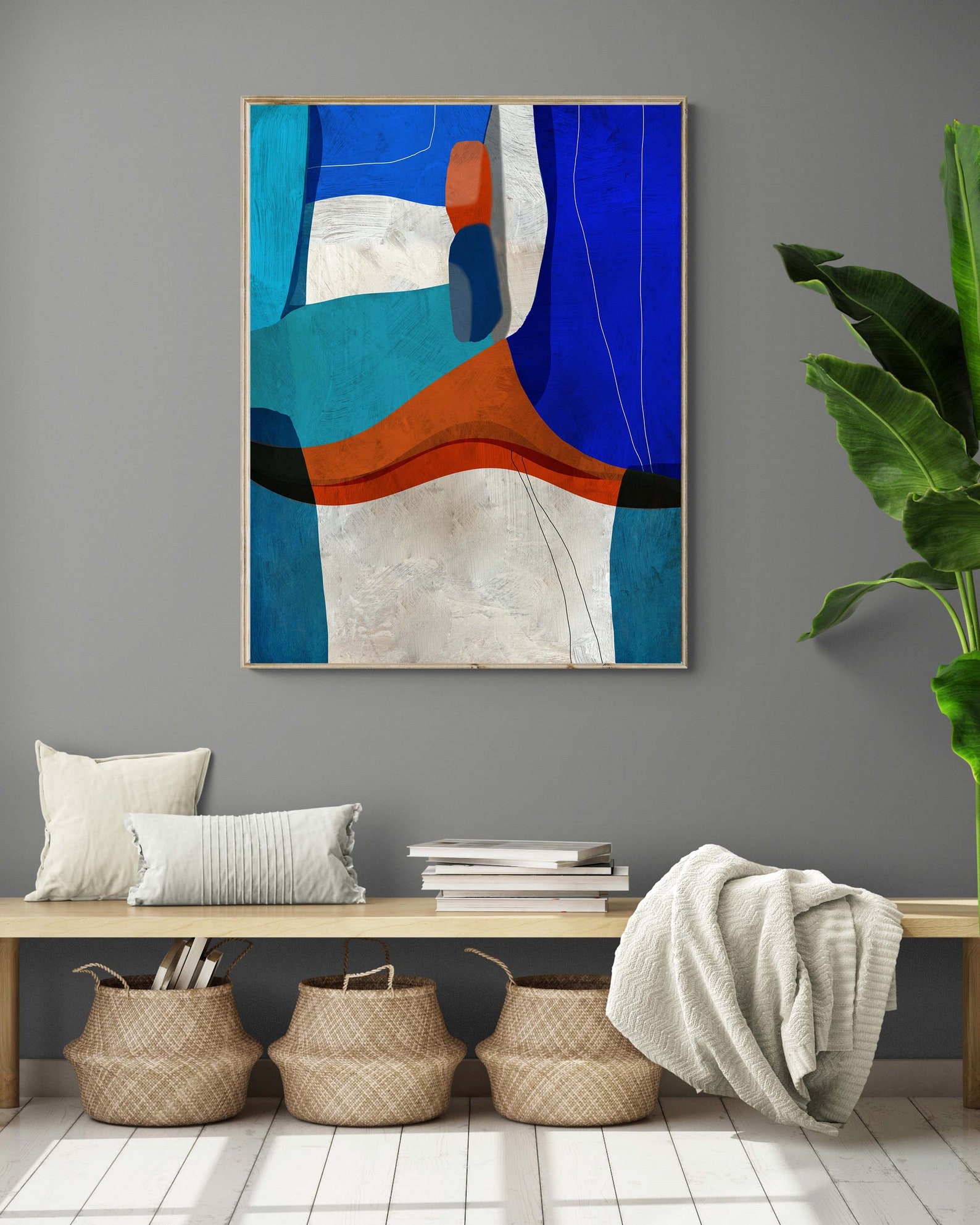 Large Abstract Printable Painting Square Abstract Wall Art Etsy