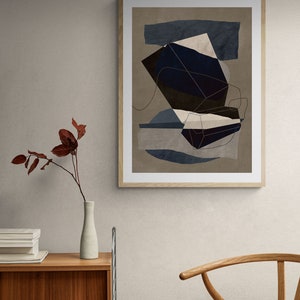 Abstract Minimalist Print Set With Sculptural Forms, Printable Abstract ...