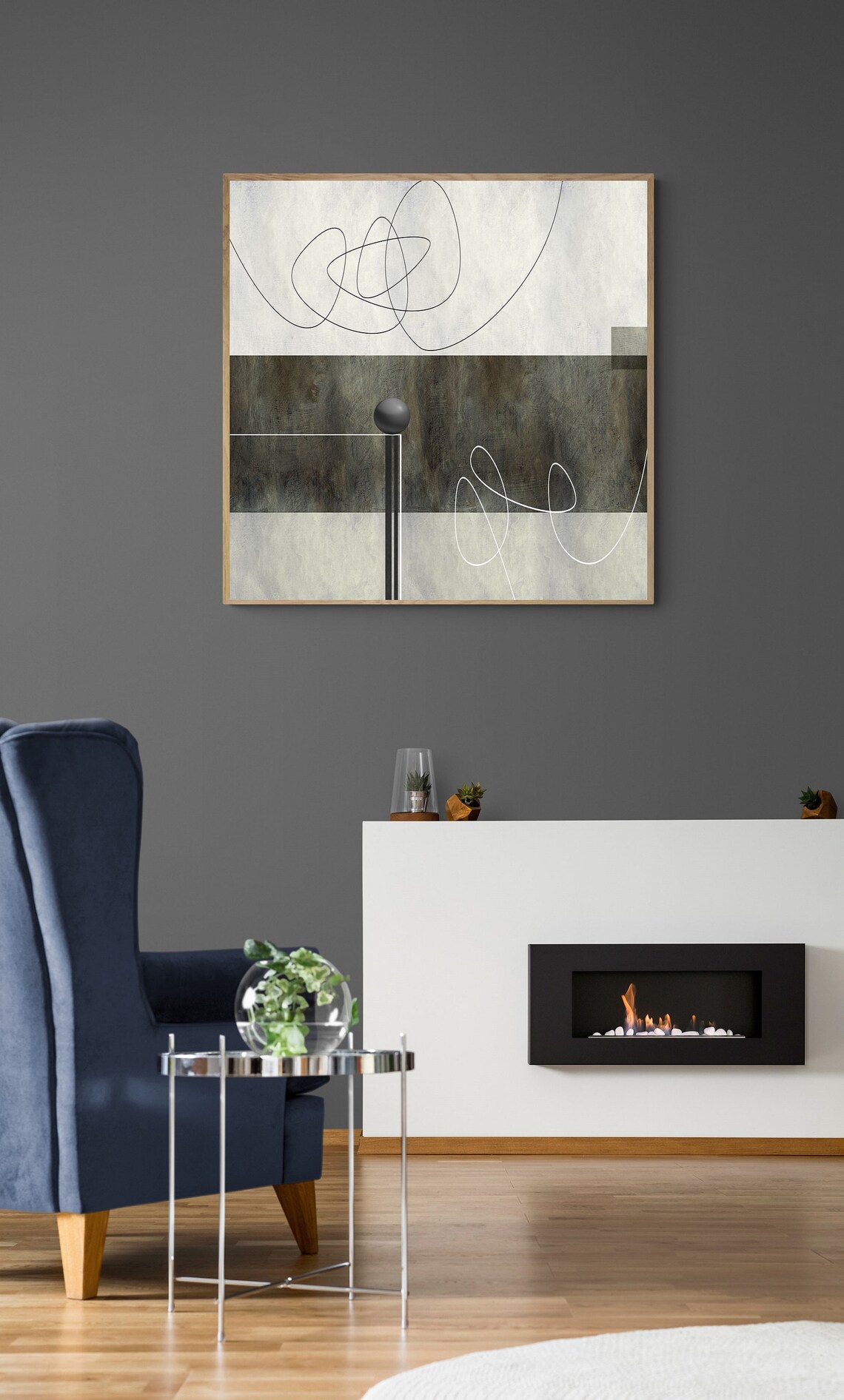 Large Abstract Wall Art Printable Painting for Instant - Etsy