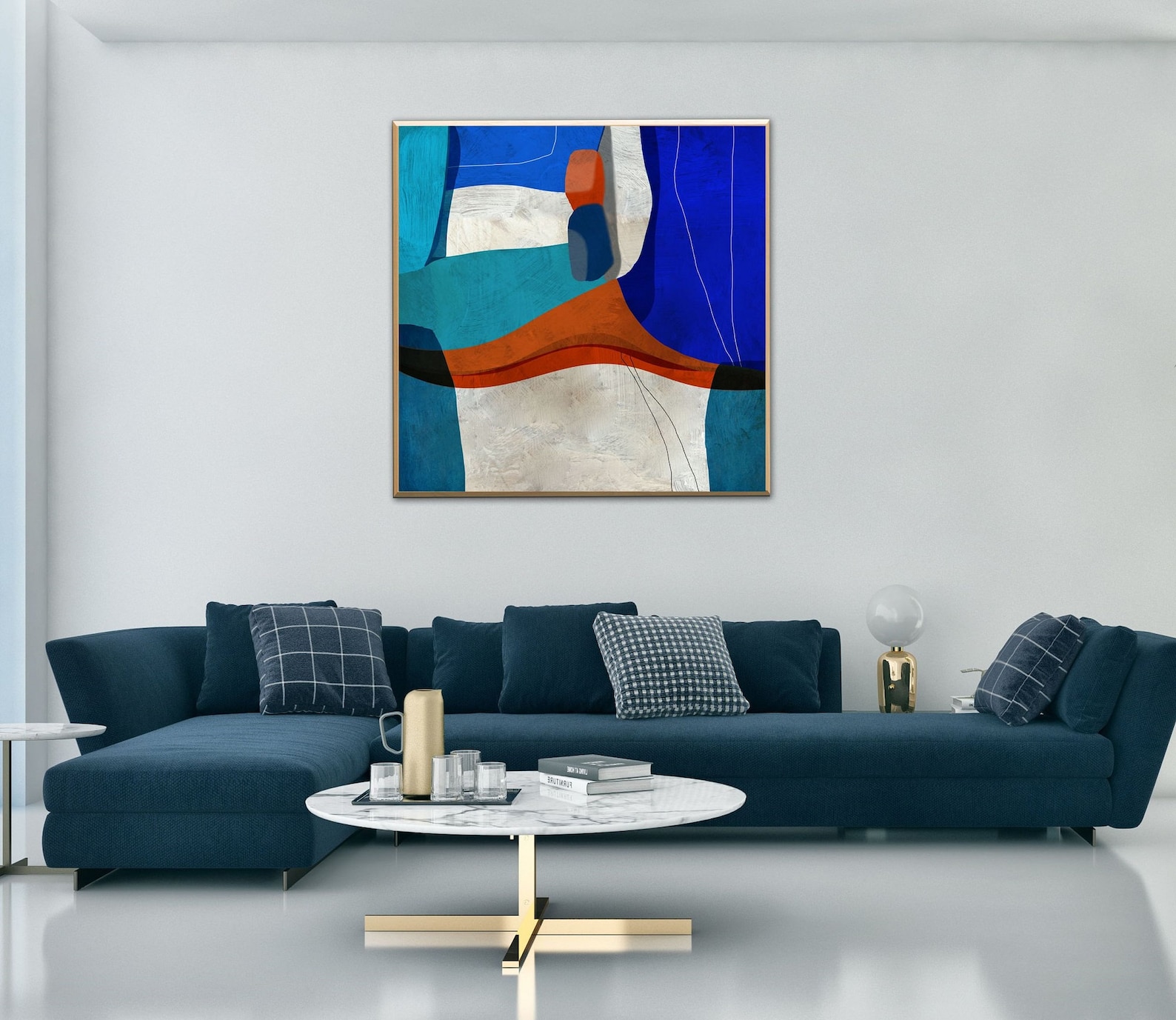 Large Abstract Printable Painting Square Abstract Wall Art Etsy