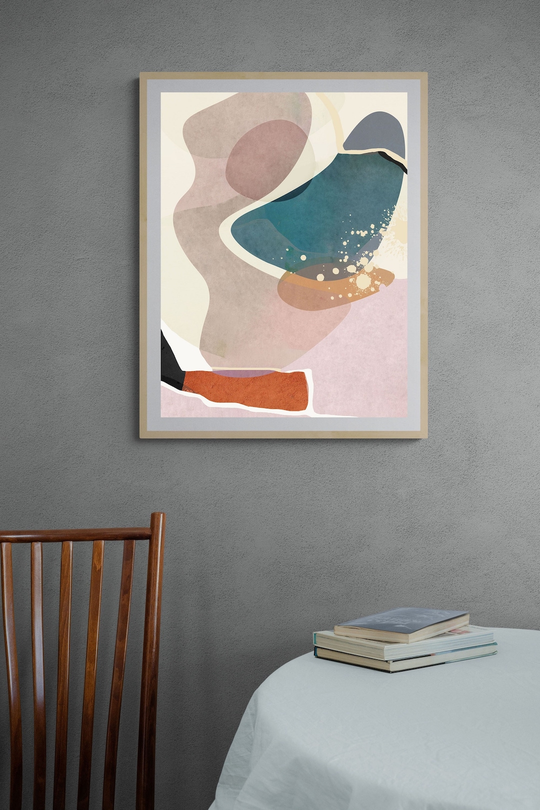 Set van abstracte geometrische kunst aan de muur. Halverwege de eeuw