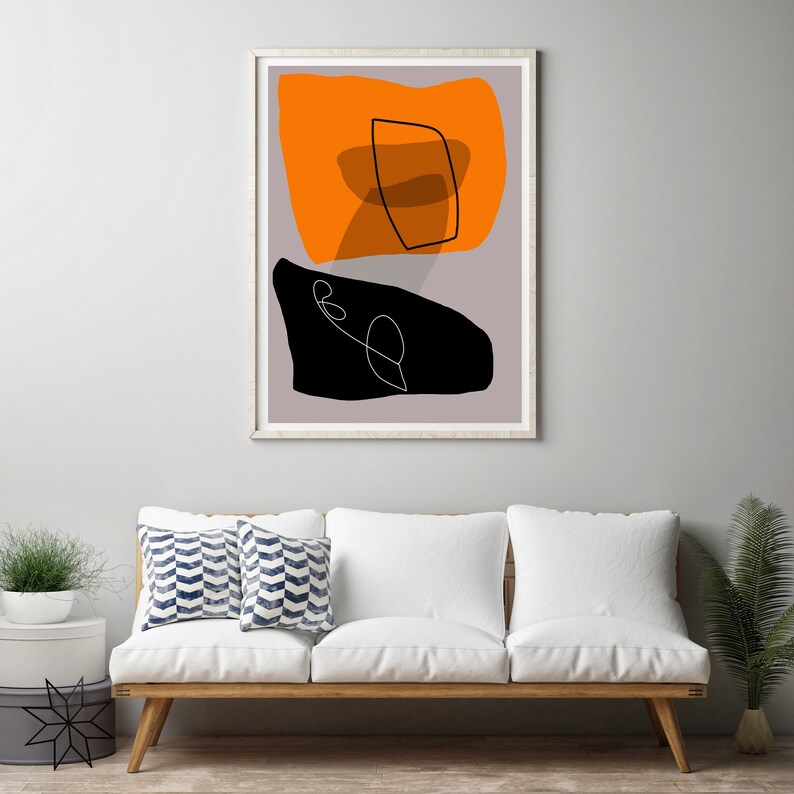 Set of 2 Minimalist Art Prints Abstract Geometric Minimalist Etsy