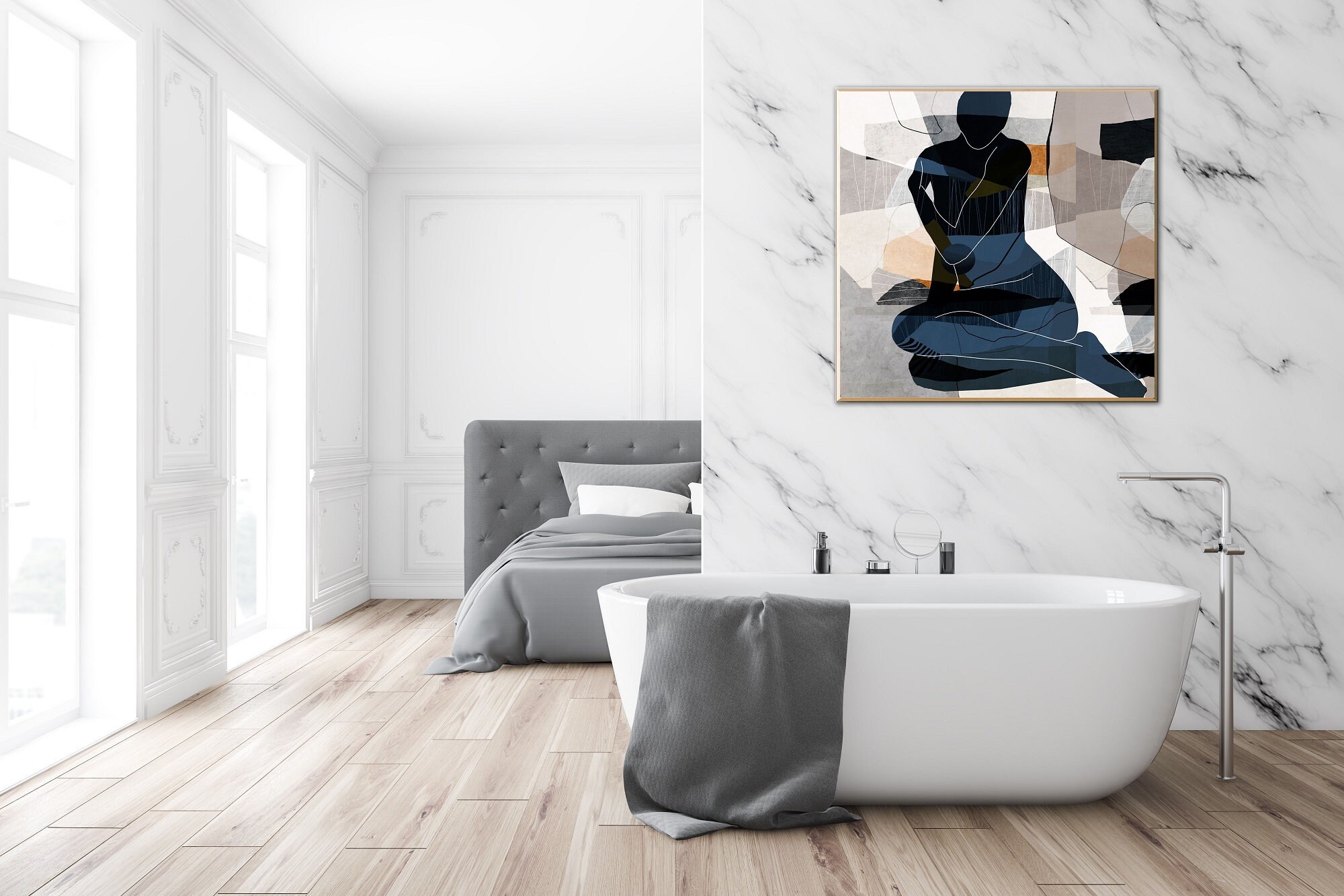 Modern Abstract Printable Art Large Square Abstract Wall Art Etsy