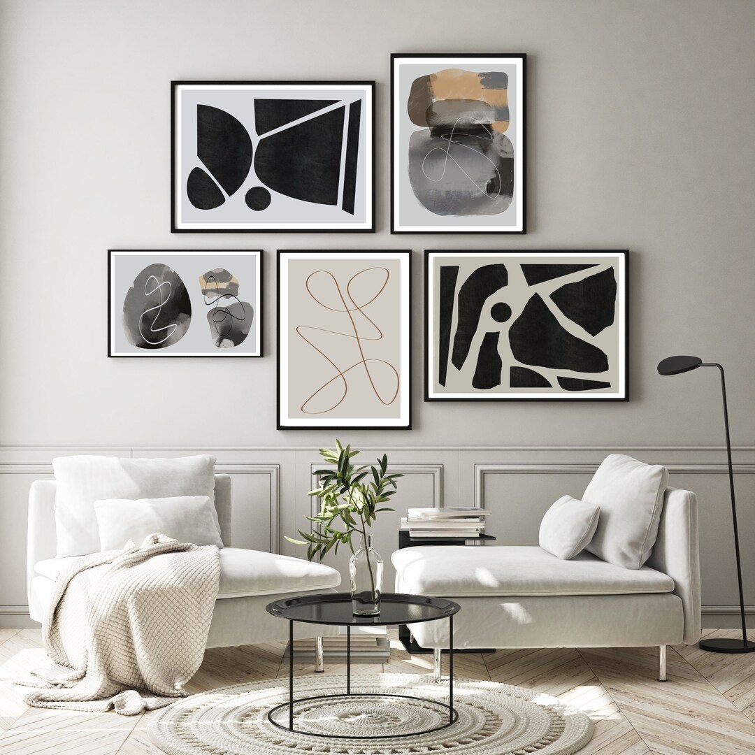 Set of 5 Minimalist Prints, Gallery Wall, Minimalist Printable Wall Art ...