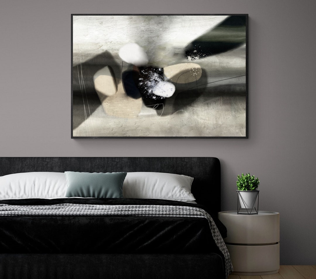 Beige Black Abstract Art Print, Modern Wall Decor (digital Download) - Etsy