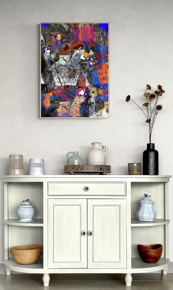 Colorful Abstract Art Print: Modern Home Decor (Digital Download)