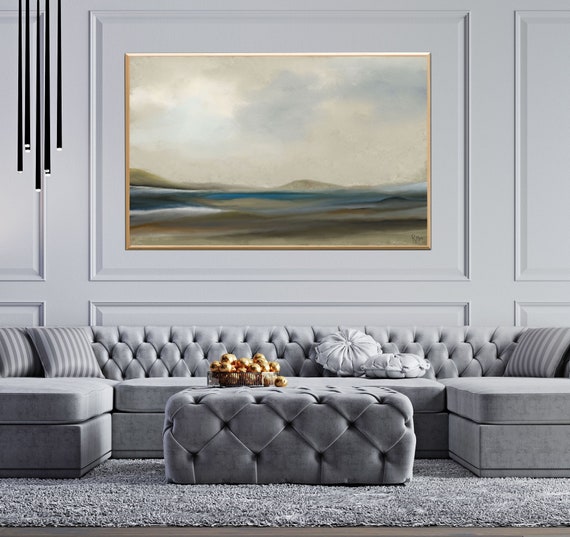 Nordic Landscape Art Print: Soft Pastel Tones (Digital Download)