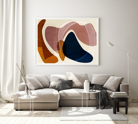 Abstract Minimalist Painting Geometric Wall Art Abstract Etsy