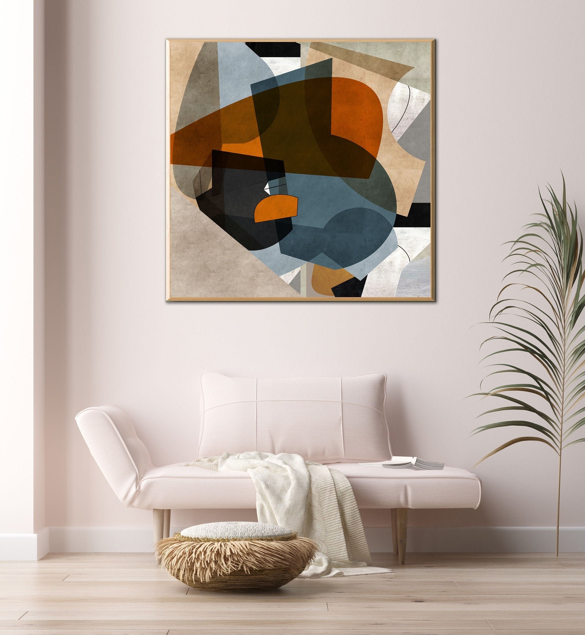 MID-CENTURY MODERN アート作品満載です。 Mid Century Modern Abstract Art, Large Square Mid Century