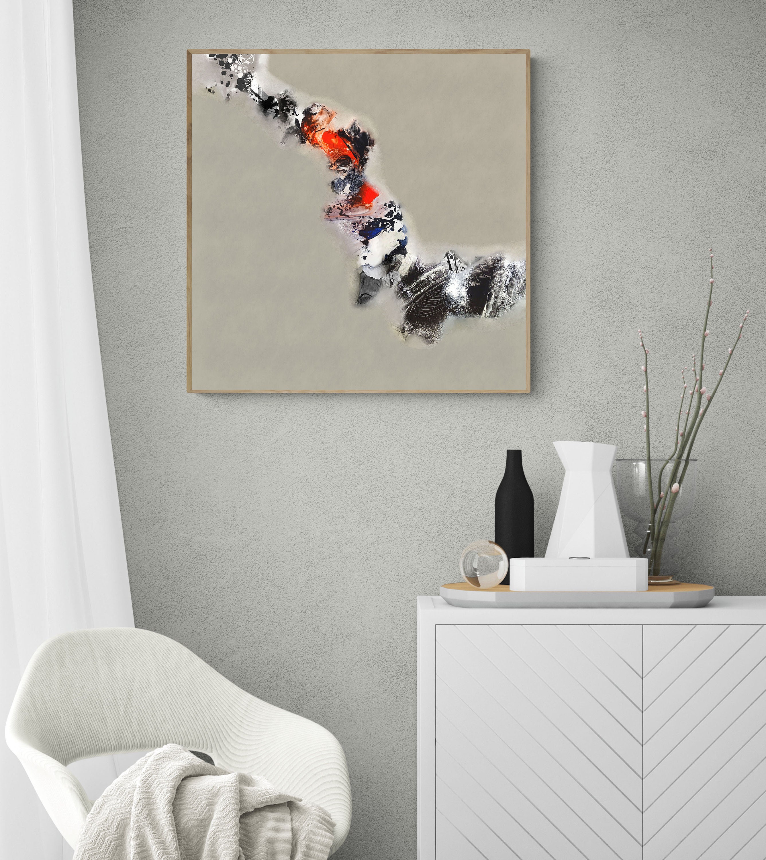 Printable Download Art Abstract Wall Art Square Painting - Etsy