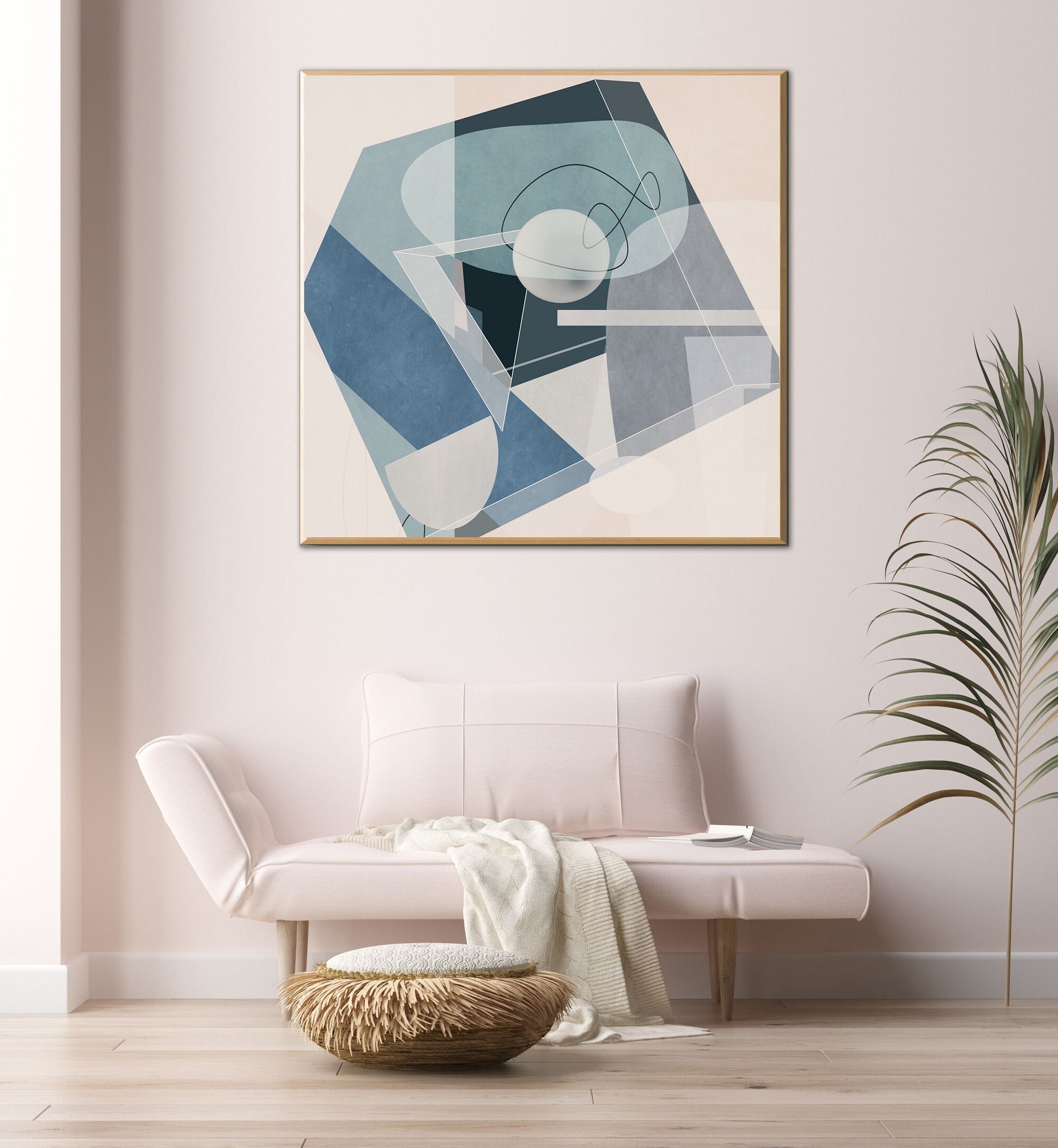 現代アート70s ガレリアグラフィカ　絵画　ビンテージ　モダン　幾何学　抽象画 il_fullxfull.4374844803_lwq5.jpg