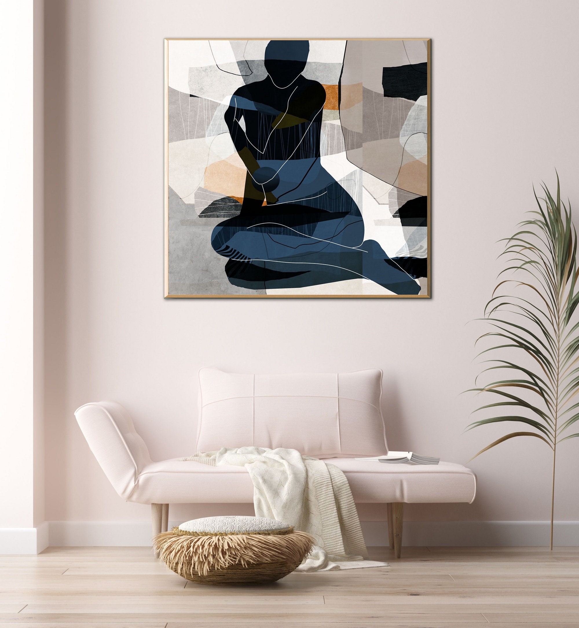 Modern Abstract Printable Art Large Square Abstract Wall Art Etsy