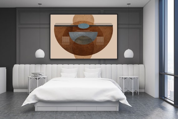 Mid Century Print Instant Download Earth Tone Large Wall Art Modern Abstract Home Decor
