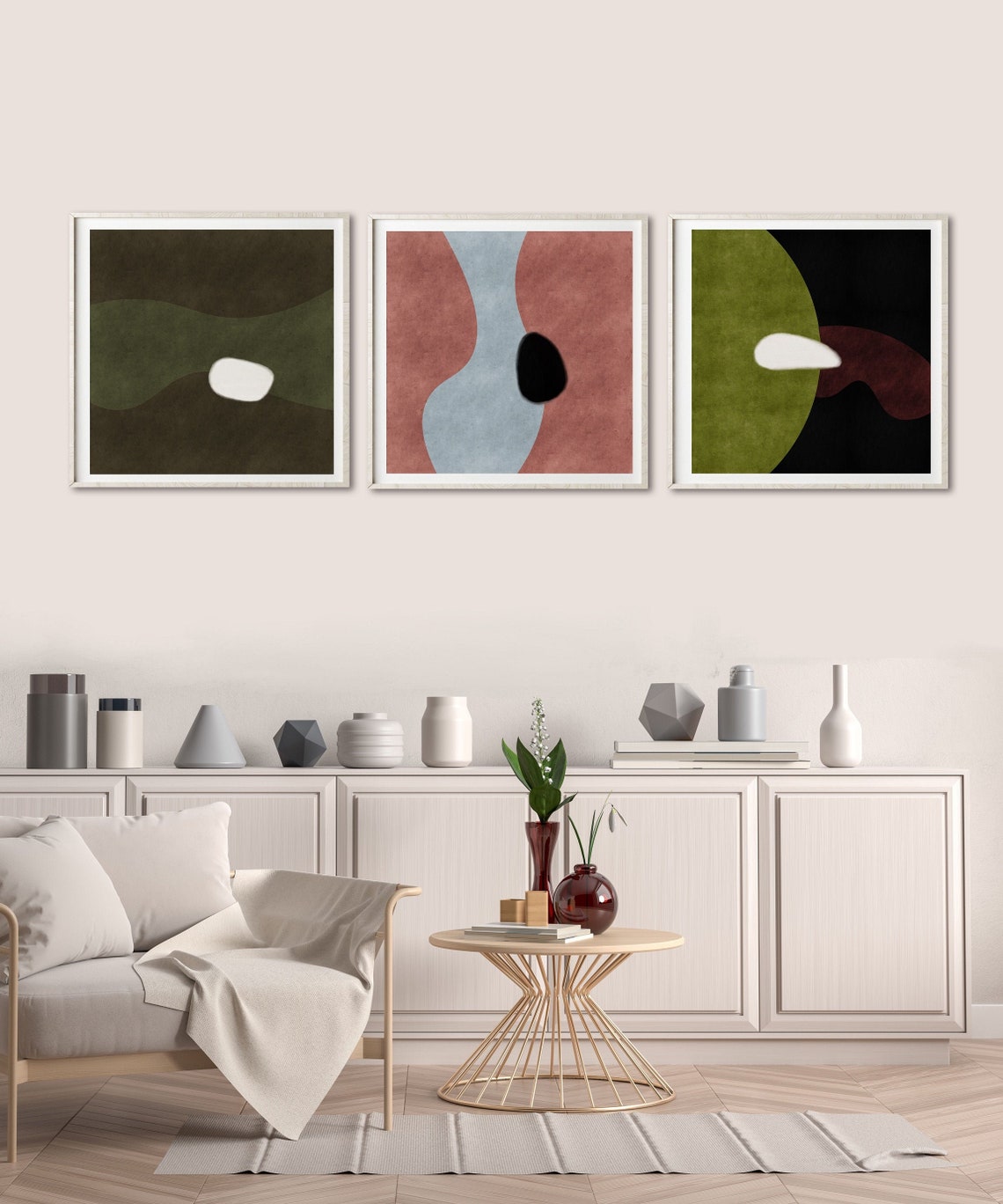 Set of 3 Minimalist Art Prints Printable Minimalist Wall Art | Etsy