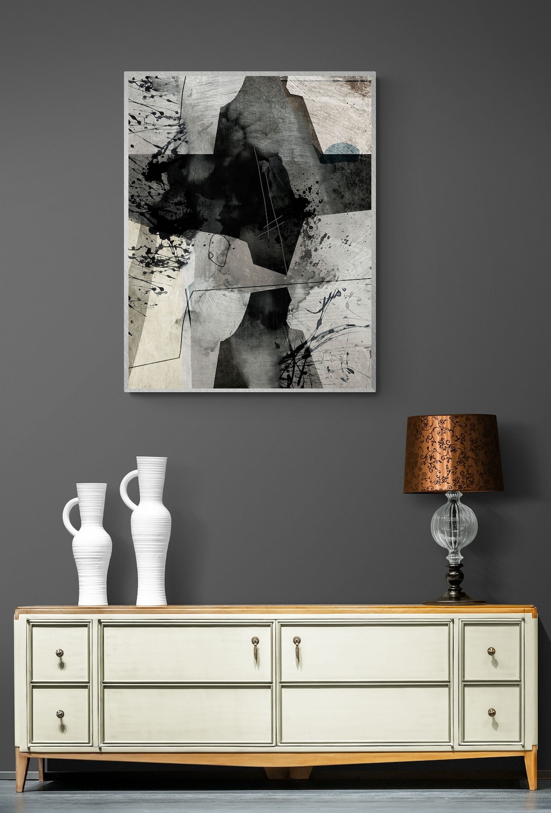 Black and White Abstract Art Print: Modern Home Decor (digital Download ...