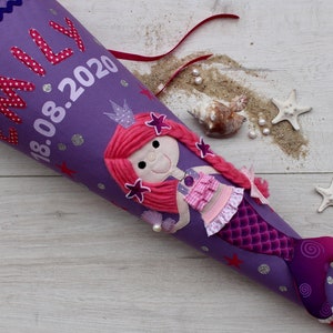 School bag, sugar bag, school enrollment bag, school bag mermaid, mermaid, from Klitzekleine Riesen