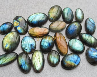 Labradorite Gemstone Cabochon Labradorite Smooth Rectangle Cabochon 14.5-19.5 MM Labradorite Cabochon Wholesale #1948 Loose Gemstone