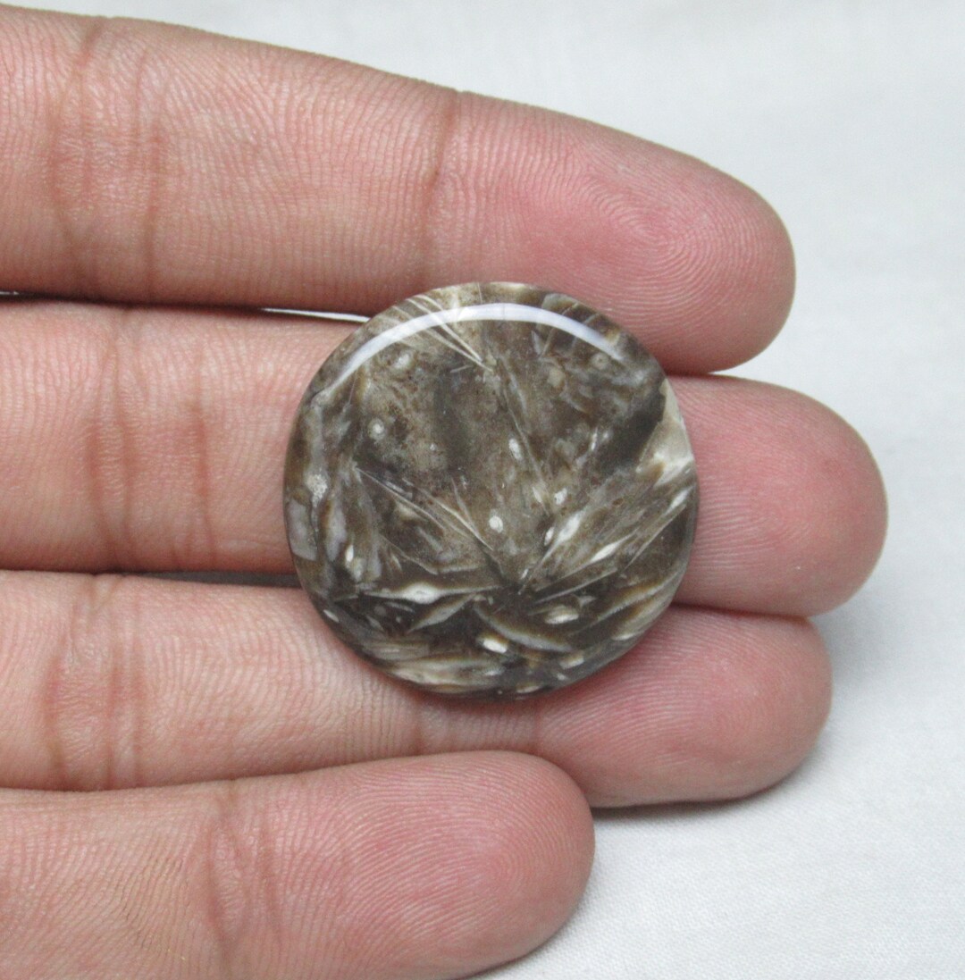 Bat Cave Jasper Gemstone Cabochon Flat Back Gemstone Size 28 Mm