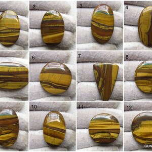 Natural Iron Tiger Eye Cabochon Loose Gemstone Semi Precious Gemstones Handmade Loose Stone For Jewelry Making Top Quality Cabochon 35x29