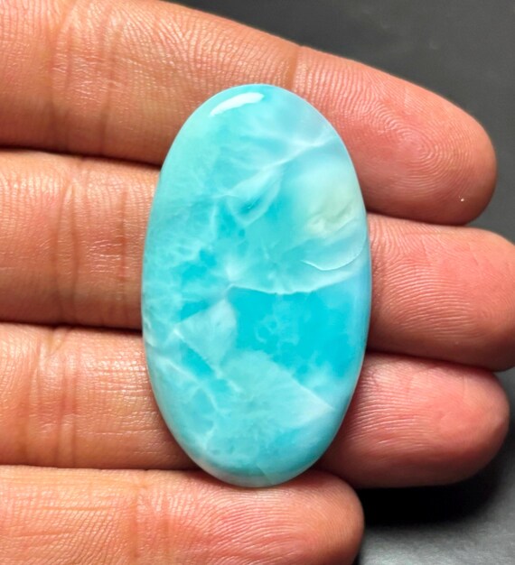 Larimar Gemstone Loose Cabochon Oceanic Pattern Cabochon For Jewelry Making #11450
