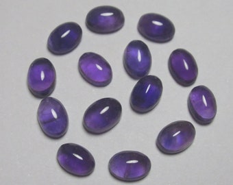Amethyst Cabochon Oval Gemstone Calibrated Size 6x8 mm to 8x10 mm Flat Back Oval Stone For Jewelry making