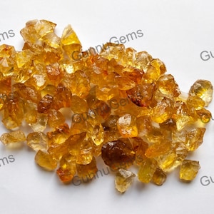 Raw Citrine Crystal: Natural Rough Gemstone for Jewelry Making