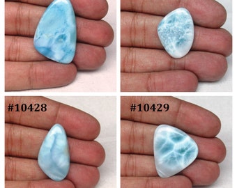 Larimar naturel Cabochon mélange forme tinny larimar gemmes couleur bleu ciel larimar dominicain larimar dominicain perte à la main pierre précieuse pour la fabrication de bijoux