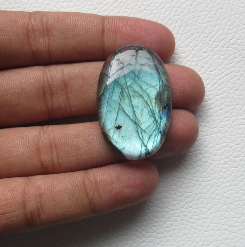 Labradorite Cabochon Gemstone Flat Back Gemstone Jewelry Making Pendant Cabochon 25 x 39 x 7 mm Natural Labradorite #1620Christmas