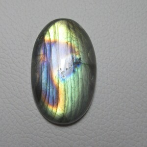 Oval Multi-Purple Labradorite Cabochon: Natural Gemstone (25 x 42 x 8 mm) #9118