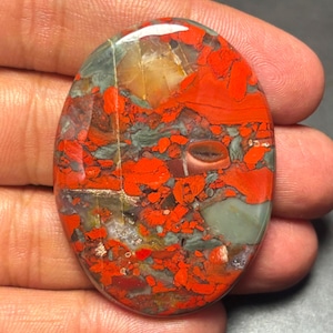 Red Brecciated Jasper cabochon Loose Gemstone For Jewelry Making Semi Precious Stone Red Stone  #11447