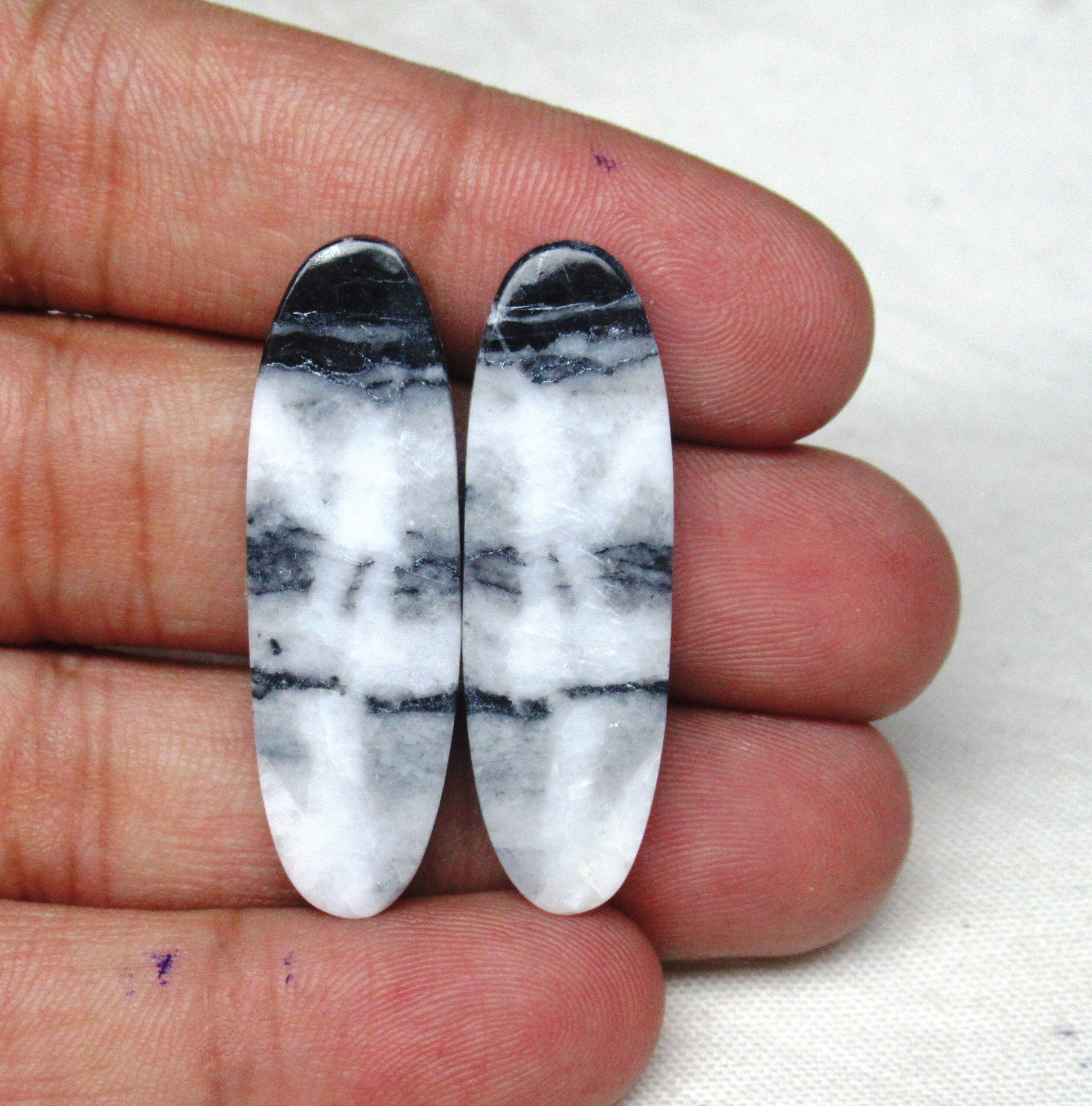 Natural Zebra Jasper pair Zebra Jasper Cabochon Zebra | Etsy