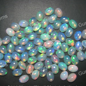 Ethiopian Opal Cabochon, Natural Ethiopian Opal 5x7 mm Oval, Welo Fire Opal, Opal Cabochon, Loose Opal, Ethiopian Opal Oval Cabochon