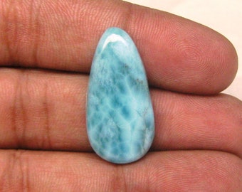 Larimar Cabochon, Larimar Edelstein, hochwertiger blauer Larimar, Dominikanischer Larimar 15 x 29 x 5 mm, Larimar Fancy, Larimar Stein #8566