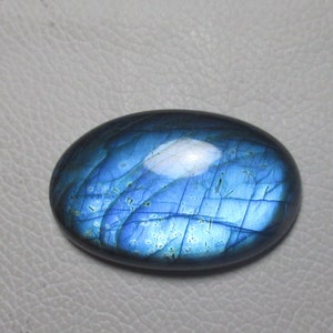 Natural Blue Labradorite Oval Cabochon Size 29x45x9 Loose Semi Precious Stone For Jewelry Making Blue Labradorite Stone mm #9179