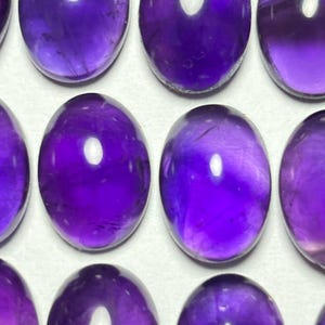 Amethyst Oval Cabochon 5x7 mm to 15x20 mm