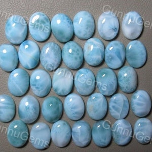 Natural Larimar Cabochon 12x16 mm Oval Gemstone Dominician Blue Larimar Stone Loose Semi Precious Gemstone Cabohcon For Jewelry Making