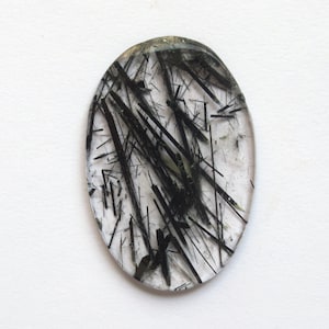 Natural Black Rutile Cabochon Gemstone Loose Semi Precious Stone for jewelry making stone wire wrapping stone