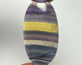 Multi Color Fluorite Cabochon: Handmade Healing Crystal Gemstone #11420