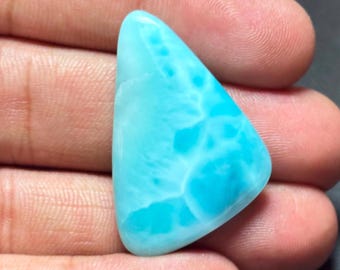 Gema cabochão de larimar dominicano para confecção de joias (23x35x6 mm)