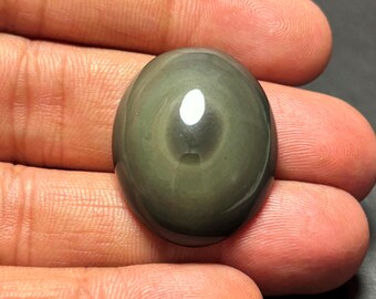 Regenbogen Obsidian Cabochon: Handgemachter Ovaler Edelstein für Schmuck #11836