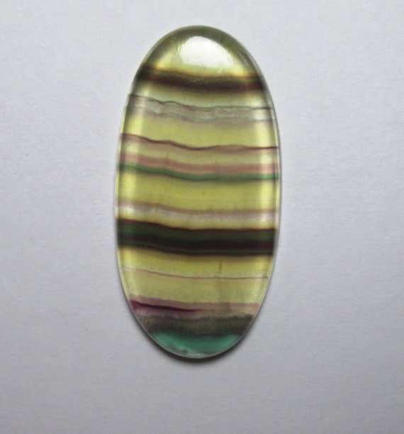 Multi-Color Fluorite Cabochon: Polished Gemstone for Jewelry  #11464