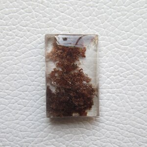 Lodolite Giardino Quarzo Cabochon Un Lato Lucido 17 x 26 x 7 mm Pietra Preziosa Naturale Sciolta Cabochon Ciondolo Cabochon a Forma di Baguette #2209
