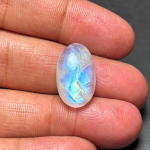 Natural Rainbow Moonstone Cabochon: Loose Gemstone for Jewelry Making