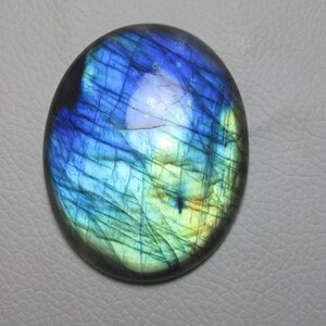 Blue Labradorite Oval Cabochon Loose Semi Precious Gemstone Size 44 x 56 x 8 mm Natural Labradorite Stone For Jewelry Making #8922