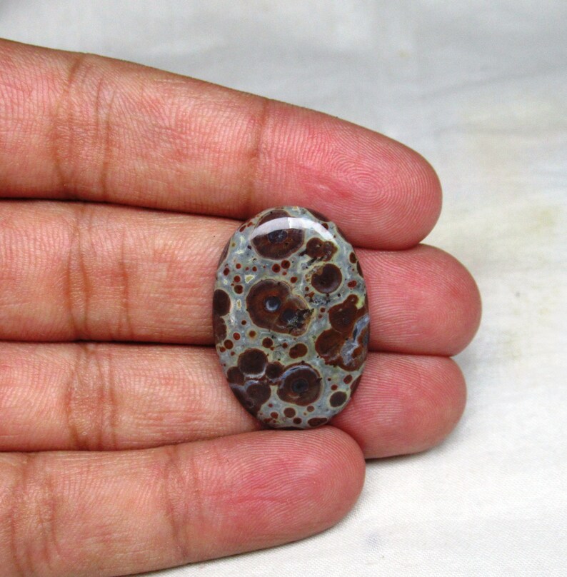 Asteroid Jasper Gemstone Cabochon Oval Shape 20 x 30 x 5 mm Natural Asteroid Jasper Cabochon Jewelry Making Flat back Gemstone #3657