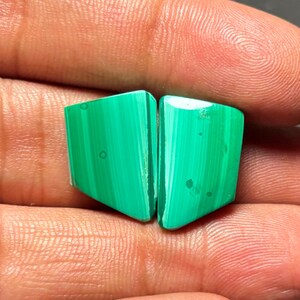 Malachit Paar Edelstein Cabochon Grün Malachit Semi Prcious für Schmuck machen Natürliche Malachit Edelstein Ohrring Stein #13162
